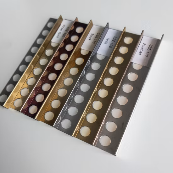 Moldura de azulejos de metal en forma de LTU de acero inoxidable