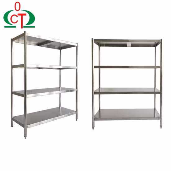 Gran oferta estante de almacenamiento de cocina de acero inoxidable 201 304 para uso en restaurantes